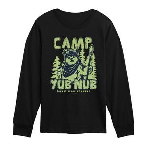 Boys' - Star Wars - Camp Endor Tonal Long Sleeve Graphic T-Shirt - 1 of 3