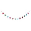 Transpac Fabric 68 in. Multicolor Christmas Prancing Reindeer Banner - image 2 of 3