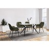 LeisureMod Elega Modern Dining Table Rectangular Tabletop and Durable Black Stainless Steel Base for Kitchen and Dining Room - 2 of 4