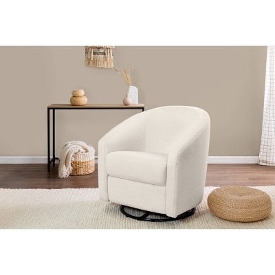 Madison 32'' Performance Natural Eco-Twill Mid-Century Swivel Glider