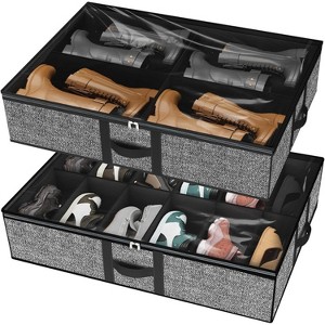Space Saving Solution, Zapateras para Debajo de la Cama, spacious Underbed Shoe Storage Boxes with High Capacity - 1 of 4