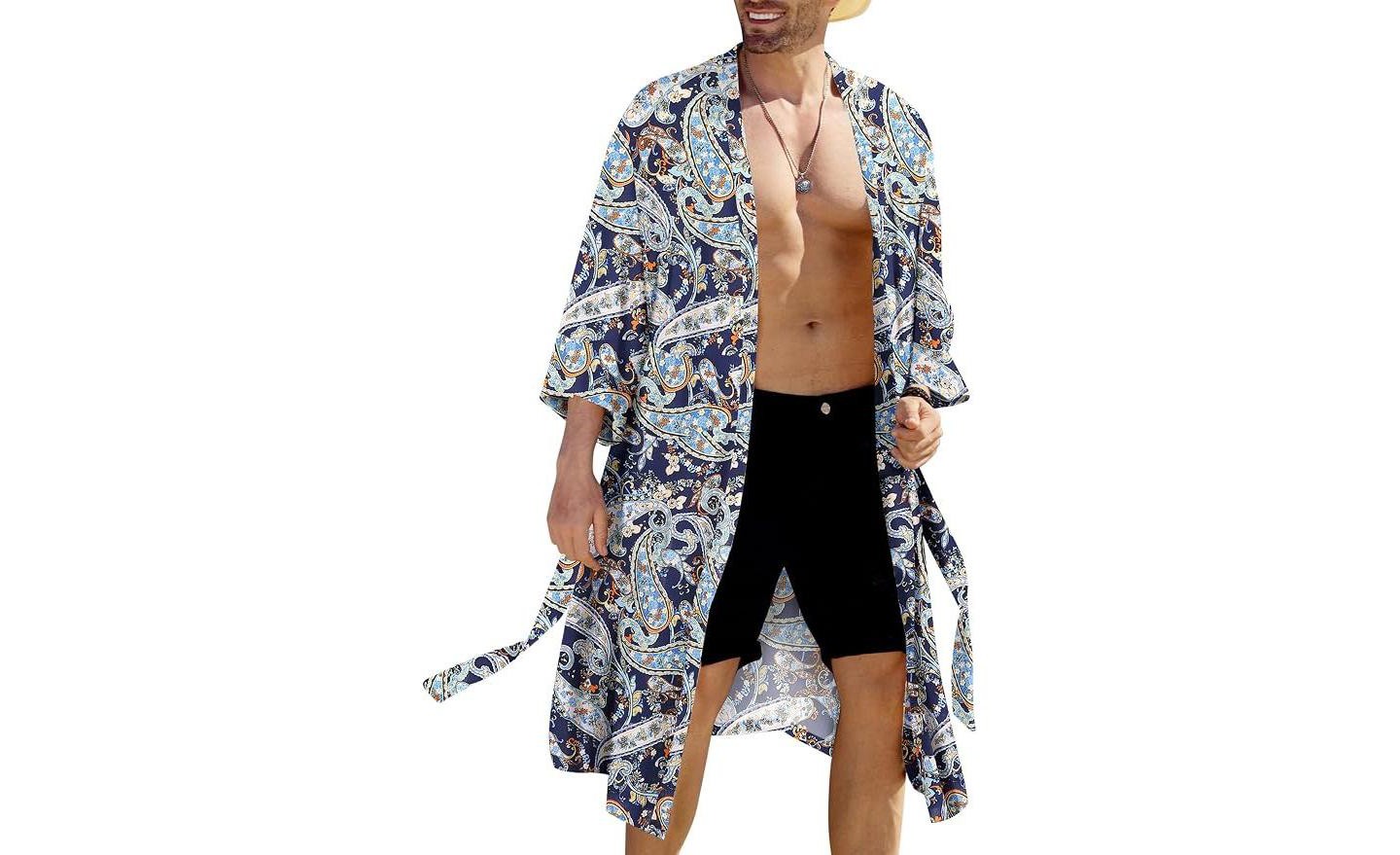 Халат Men' Cloak для мужчин — COOFANDY, цвет: Синий — фото 1