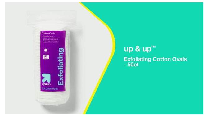 Exfoliating Cotton Ovals - 50ct - up &#38; up&#8482;, 2 of 5, play video