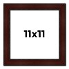PosterPalooza | Square Distressed Brown Picture Frame - UV Acrylic, Foam Board Backing, Hanging Hardware - 2 of 4