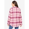 Woman Within Plus Size Fleece Flannel Snap-Front Shirt - 3 of 4