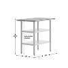 Flash Furniture Stainless Steel 18 Gauge Work Table with 2 Undershelves - NSF Certified - 4 of 4