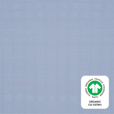 Baby Blue Organic Cotton Fitted Crib Sheet