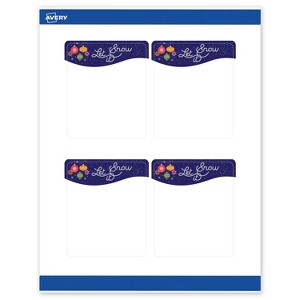 Avery Labels, 4" x 3-1/3", Silver-Snowflakes, Matte, 40ct - 1 of 4