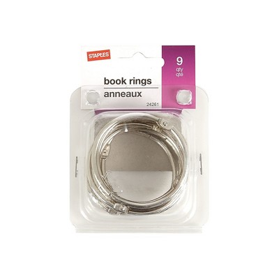 Staples Loose-Leaf Rings 2" Size Silver 481327