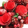 Northlight Red Wooden Rose and Cherries Valentine's Day Heart Wreath, 13-Inch, Unlit - 3 of 3