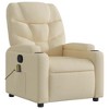 vidaXL Cream Fabric Recliner Chair, 6-Point Vibration Massage, Adjustable Backrest & Footrest - 4 of 4