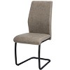 Monarch Specialties Dining Chair Set Of 2 Side Upholstered Kitchen Dining Room Fabric Metal Beige Black Contemporary Modern - 2 of 4