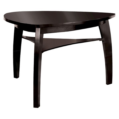 Bronswood Triangular Open Shelf Counter Dining Table Black - HOMES: Inside + Out - image 1 of 3