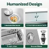 Commercial Stainless Steel Utility Sink, Freestanding Single Basin with Workbench Shelf, Includes 304 Stainless Faucet for Hot/Cold Water - 4 of 4