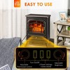 ChicFurnit Indoor Fireplaces 22"Freestanding Fireplace Fireplace Heater with Realistic Flames for Living Room, Black, 17.72"*12.99"*22.05" - 3 of 4