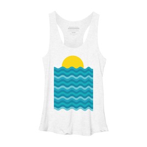 Women's Design By Humans Sunset Waves By clingcling Racerback Tank Top - 1 of 3