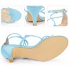 Perphy Women's Strappy Knot Open Toe Ankle Strap Kitten Heels Sandals - 3 of 3