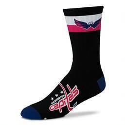 NHL Washington Capitals Men's La Raya Crew Socks - Black L