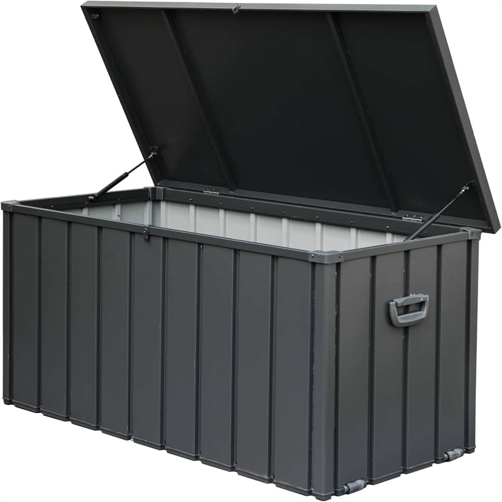 Photos - Garden & Outdoor Decoration 120 gal Steel Waterproof Deck Box Gray