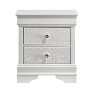Vynxaria Blaze Modern 2-Drawer Nightstand - Wood Construction, Velvet-Lined Top Drawer, Crystal-Like Knobs - 2 of 4