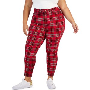 Tommy Hilfiger Womens Millennium Plaid Skinny Ankle Casual Trouser Pants - 1 of 1