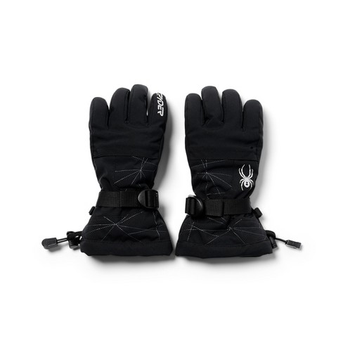 Spyder Boys Overweb Gore-Tex Ski Gloves, Black - S