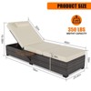 WhizMax Elegant Wicker Sun Lounger Outdoor Chaise Lounge Set of 2 with Adjustable Backrests For Sunbathing - 2 of 4