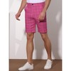 Lars Amadeus Men's Summer Slim Fit Flat Front Plaid Dress Shorts - 2 of 4