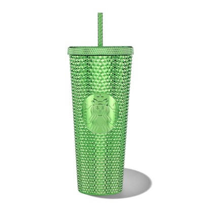 Mermaid Green AB Rhinestone Starbucks 24 Oz. Reusable Cold Cup 