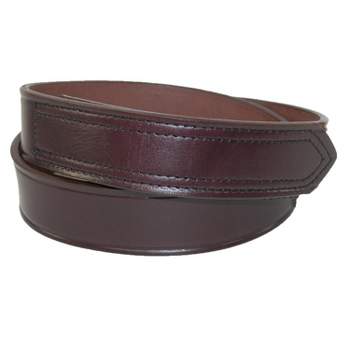 Boston Leather Men's Leather No Scratch Work Belt with Hook and Loop Closure