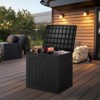 BI&SEA 30 Gallon Waterproof Deck Box-053,Lockable Resin Storage Box for Patio Furniture Cushions Garden Tools and Outdoor Delivery Storage - 4 of 4