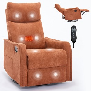 KWPZQEB Swivel Recliner Chair, Manual Recliner Chair with Heat & Massage, Comfortable Arms & Back, Rocker Chair, Single Sofa for Living Room - 1 of 4