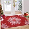 Christmas Snowflake Area Rug, Washable Non Slip Low Pile Soft Floor Carpet, Non-Shedding Throw Rug for Living Room, Bedroom - 2 of 4