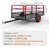 Coucheta 1600 lbs 22 Cubic Feet Heavy Duty Yard Garden Trailer with Removable Sides & All Terrain Tires, Fits Lawn Mower, Tractor, Garden Cart - 2 of 4