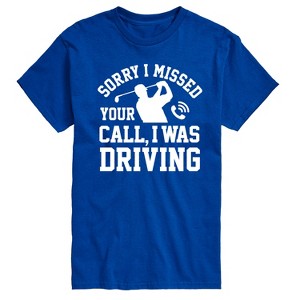 Men's - Instant Message - Sorry Missed Call Driving Golf Short Sleeve Graphic T-Shirt - 1 of 4