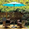 Heynemo 7.5 ft Patio Umbrella Outdoor Market Umbrella Tilt Button and Crank 6 Ribs for Deck Lawn Pool & Backyard - 2 of 4