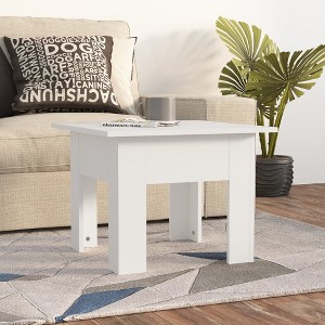 vidaXL Coffee Table White 21.7 in.x21.7 in.x16.5 in. Engineered Wood - 1 of 4