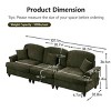 Modular Mid-Century Sectional Sofa, 6-Seater Couch with Flared Arms with Removable Skirt, Upholstered Chenille Sofa with Cushion-Coolbibila - 4 of 4