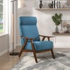 NicBex Polyester Accent Chair,Upholstered Living Room Chairs with High Backrest and Walnut Legs,Modern Armchair,Accent Chairs for Living Room - 2 of 4