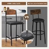 Bar Stools Set of 4, 25.2 Inch Modern Counter Height Barstools, PU Leather Upholstered Barstools with Metal Legs, for Dining Room, Kitchen - 4 of 4