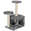 vidaXL Cat Tree Grey with paw prints - 2 of 4