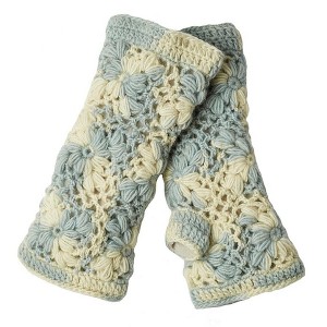 Multi Color Flower Crochet Handwarmers_Nirvanna Designs - 1 of 4