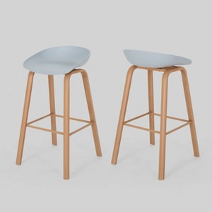 Set of 2 Commodore Modern Barstool - Christopher Knight Home - 1 of 4