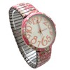 Olivia Pratt Big Dial Easy Reader Watch Floral Elastic Stretch Band Wristwatch Women Watch - 2 of 3