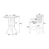 3 Piece Rattan Outdoor Patio Bar Stools Set,Glass Coffee Table with 2 Bar Chairs Set,Wicker Patio Garden Bistro Set for Balcony Deck-Coolbibila - 4 of 4