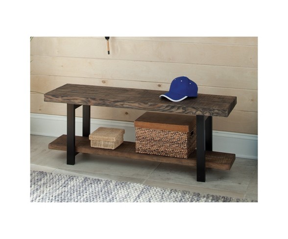 48" Pomona Wide Bench Brown - Alaterre Furniture