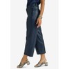 Jessica London Women's Plus Size Faux Leather Wide-Leg Crop Pant - 4 of 4