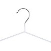Simplify 12pk White Flat Metal Hangers with Chrome Hook Kennedy International: Adult Multipurpose Clothes Hangers - 4 of 4