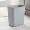 Sterilite 3.4 Gallon Weave Wastebasket, Small, Decorative Trash Can for the Bathroom, Bedroom, Dorm Room, or Office, Gray, 6-Pack - 4 of 4