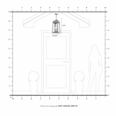 Oslo Brushed Nickel 3-Light Indoor/Outdoor Pendant with Clear Glass